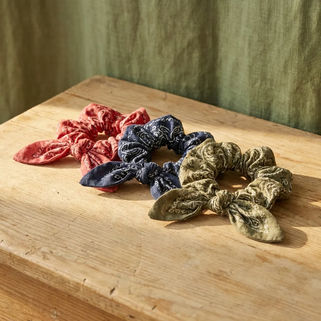 Bandana Scrunchies, Set of 3