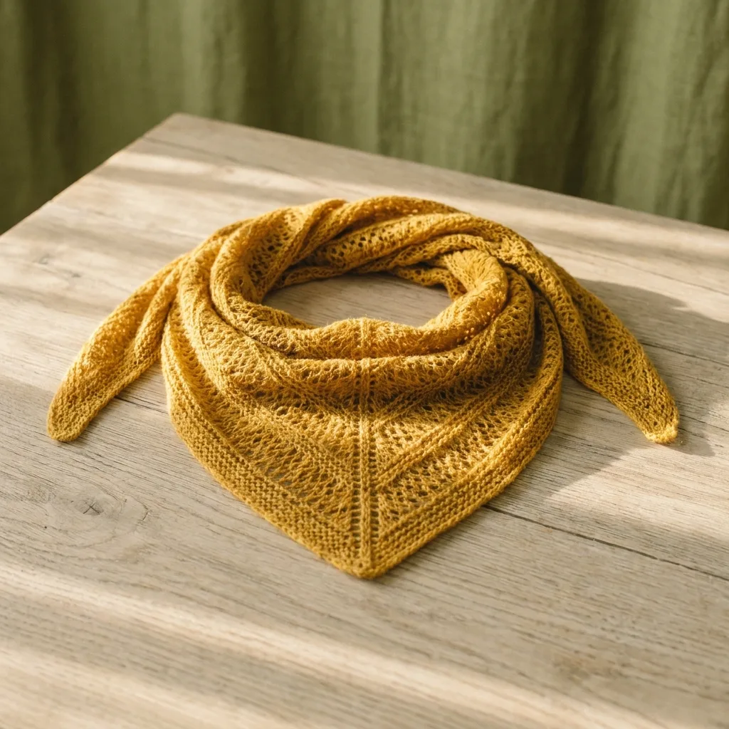Knitted Triangle Shawl