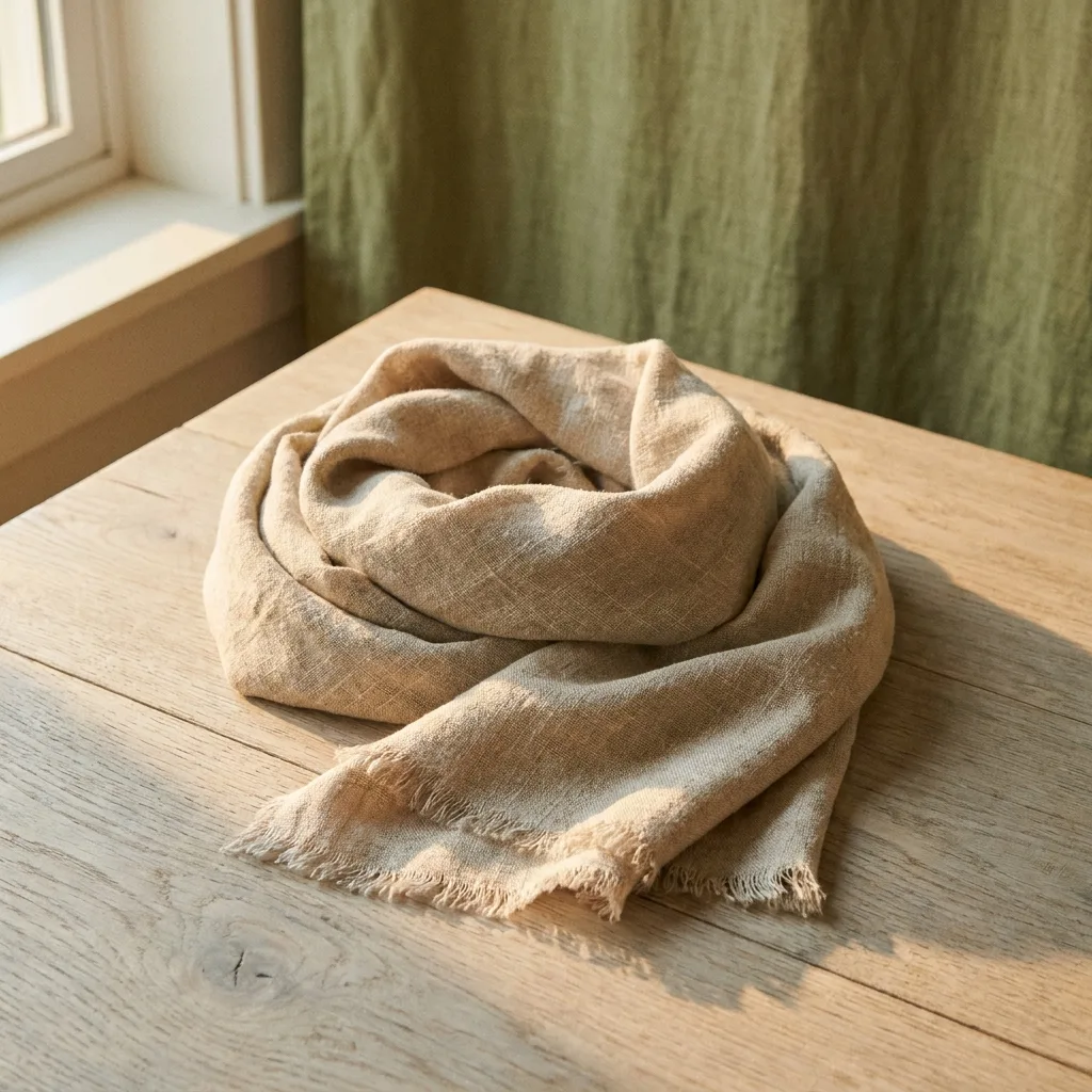 Linen-Blend Shawl