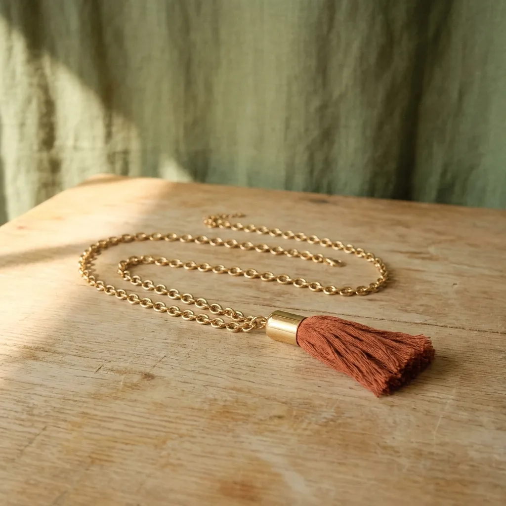 Long Tassel Pendant Necklace
