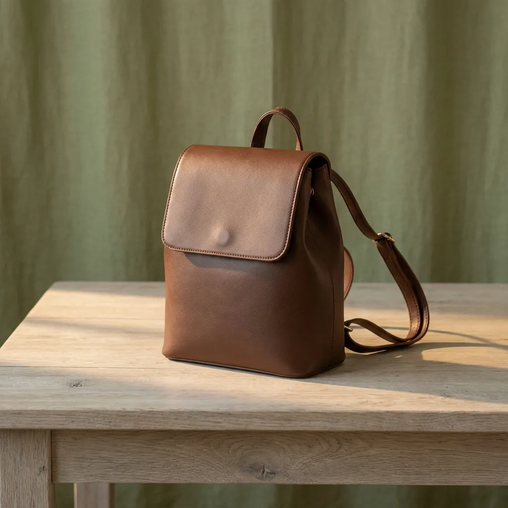Mini Vegan Leather Backpack