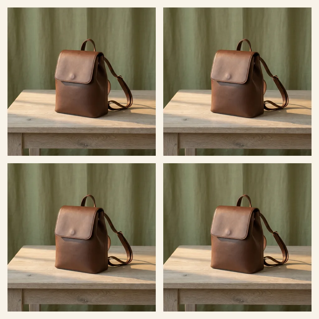 Mini Vegan Leather Backpack
