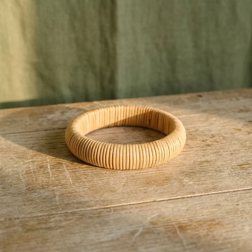 Rattan-Wrapped Bangle