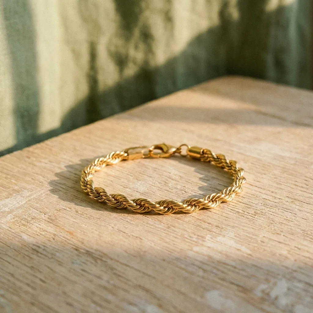 Rope Chain Bracelet, Gold-Tone
