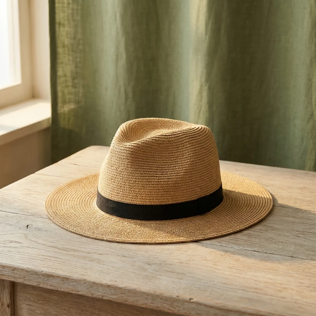 Wide-Brim Straw Hat