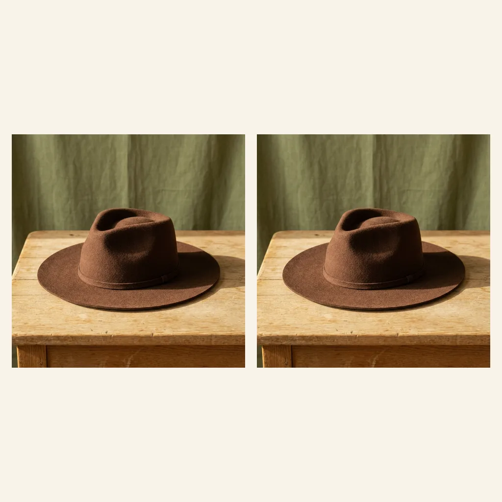 Wide-Brim Wool-Blend Felt Hat